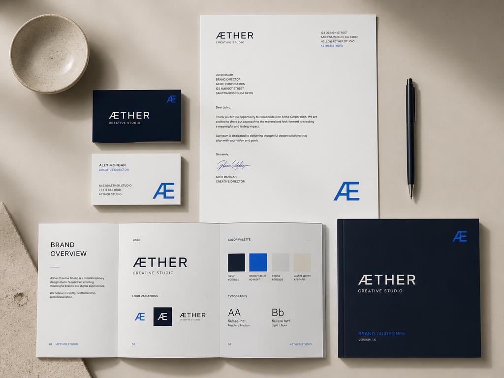 Brand identity project mockup